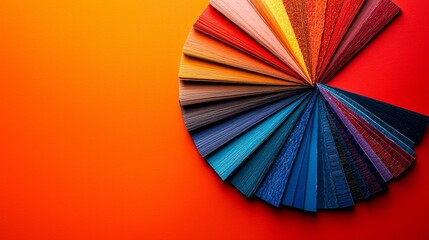 Obraz premium Vibrant Color Palette Fan with Ample Copy Space for Creative Projects