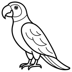 Minimalist Macaw Vector Art