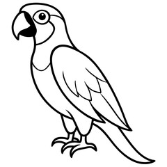 Minimalist Macaw Vector Art