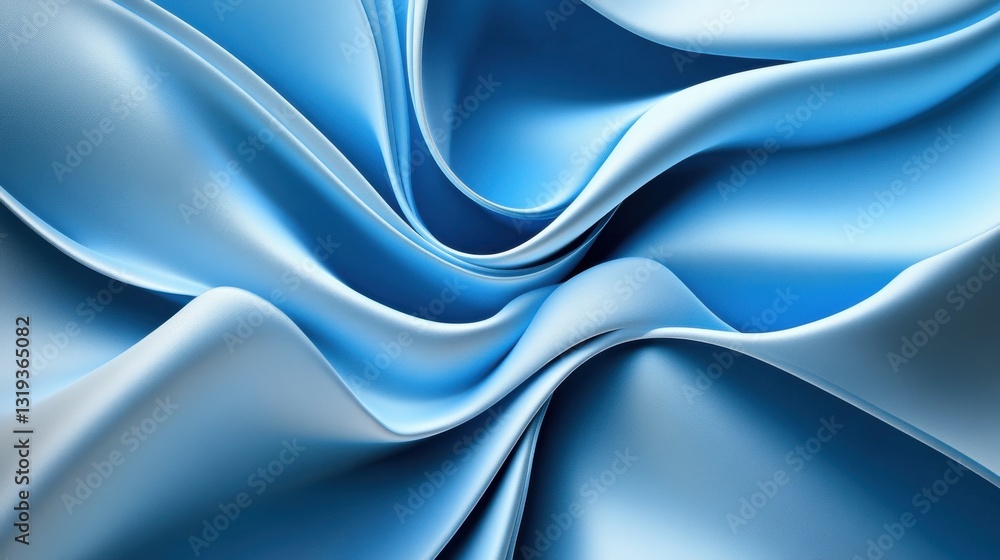 Aufkleber a blue fabric with a wave pattern