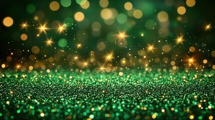 Sparkling green glitter background