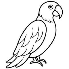 Minimalistic Parrot Vector Design
