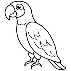 Minimalistic Parrot Vector Design