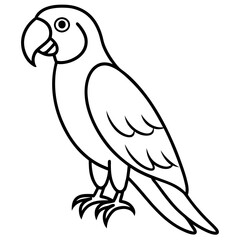Minimalistic Parrot Vector Design