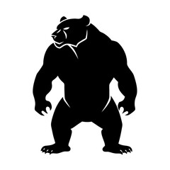 Obraz premium black bear silhouette