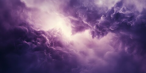 Fototapeta premium Celestial Canvas: Captivating, artistic rendering of a swirling, ominous cloud formation with vibrant shades of purple.