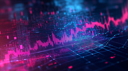 Future market projections are represented by a digital economic growth chart that shows an upward trend towards 2025.