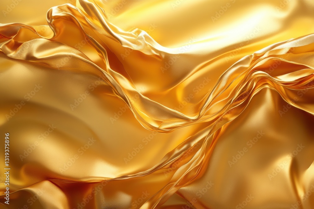 Aufkleber a gold fabric with a wave pattern