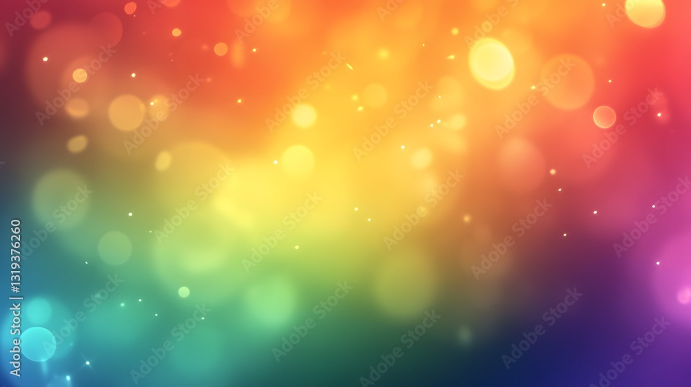 Poster A colorful and blurry background displaying soft bokeh effects