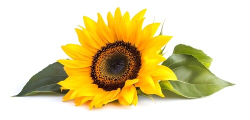 Obraz premium Beautiful sunflower facing bright morning sun high resolution picture