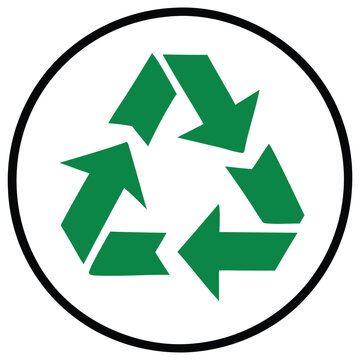 recommend clip art: Eco-Friendly Design Circular Arrows Recycling Logo Promoting Waste Reduction