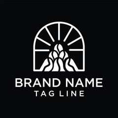 Coffee and Mountain logo line