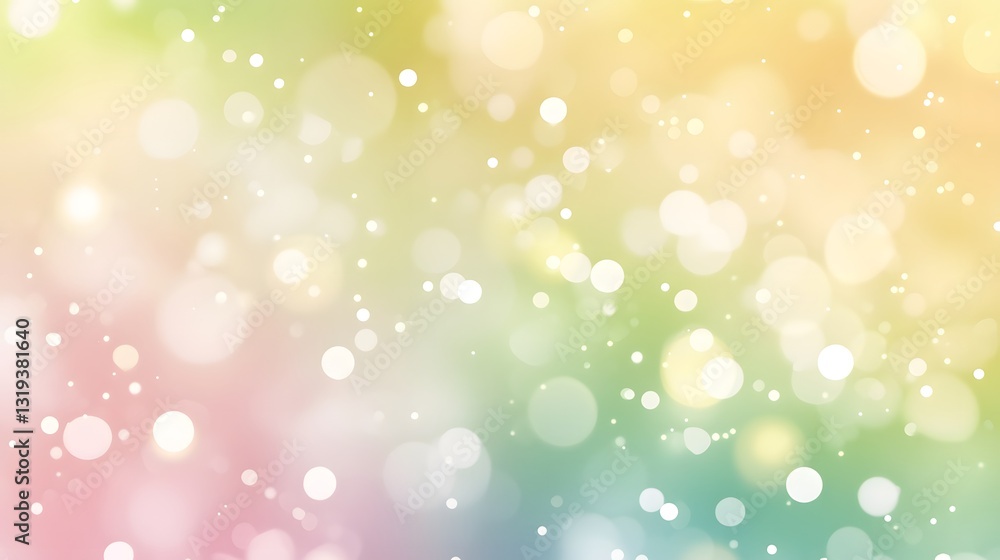 Poster an abstract colorful blurred background featuring bokeh circles and lights