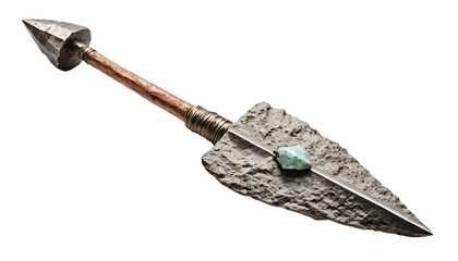  Ancient arrowhead with rustic shaft png