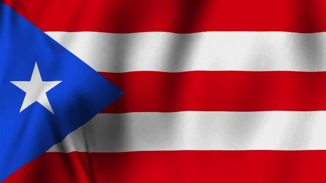 Puerto rico waving flag. background and texture.
