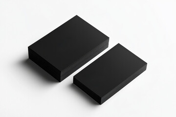 Matte business cards on a pure white background
