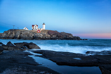 Sunset on Nubble Lighthouse, Maine
