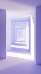Infinite Corridor: A captivating perspective of a repeating corridor, each receding archway bathed in a soft, ethereal glow. The minimalist design emphasizes the play of light and shadow.