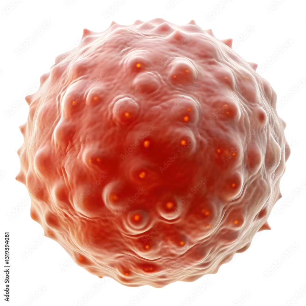 Poster isolated stem cell in bone marrow, showcasing its unique structure and texture