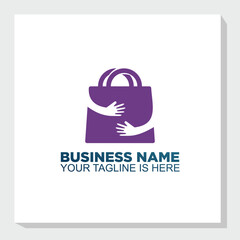 happy shopping logo design concept, business logo inspiration