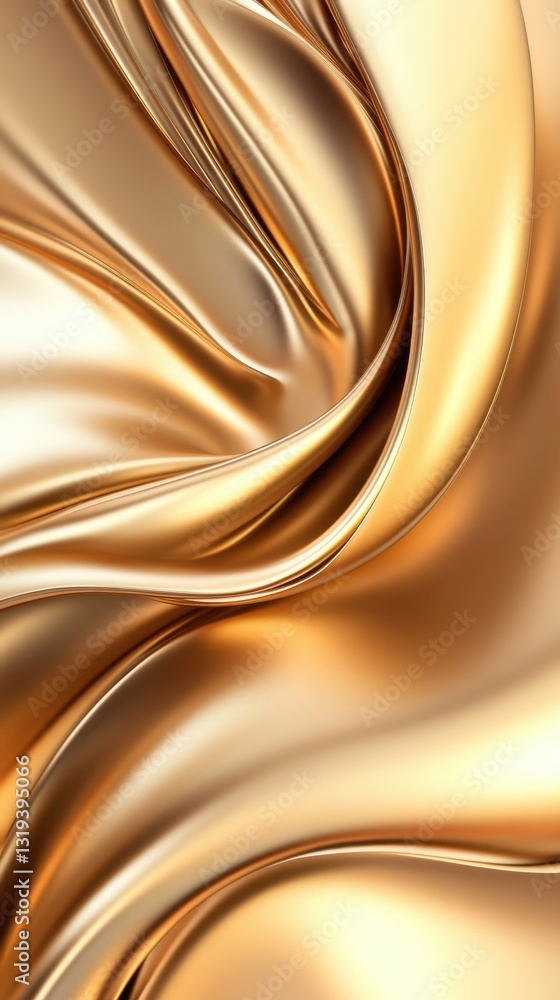 Aufkleber a gold fabric with a wave pattern
