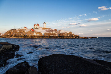 Sunset on Nubble Lighthouse, Maine