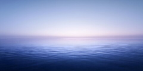 Horizon's Embrace: Serene waters meet a soft, dreamy sky, creating an atmosphere of calm and tranquility. The image evokes a sense of endless possibilities and quiet contemplation. 