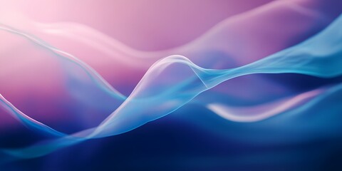 Fluid Waves of Color: Abstract composition of flowing, undulating layers in shades of purple, pink, and blue, creating a sense of motion, energy, and ethereal beauty.