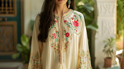 Stunning Blended Style Tunic Fashion Trends Showcasing Flowy Silhouettes and Intricate Embroidery
