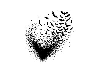 Halloween Bats Swarm Svg Silhouette