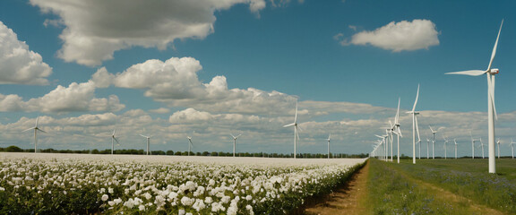 wind farm in the field