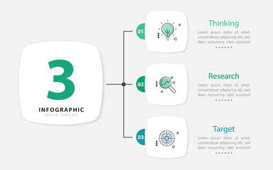 Business infographic template. 3 Step timeline journey. Process diagram, 3 options on white background, social media post, Infograph elements vector illustration.