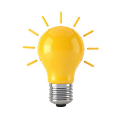 Bright yellow lightbulb icon representing innovation and ideas