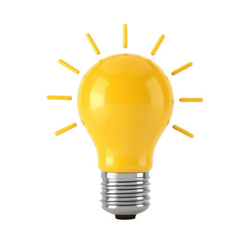Bright yellow lightbulb icon representing innovation and ideas