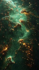 Obraz premium Green galaxy imagination