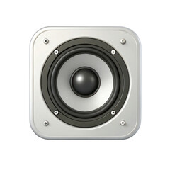 Fototapeta premium 3D speaker icon with sleek design, showcasing modern audio element
