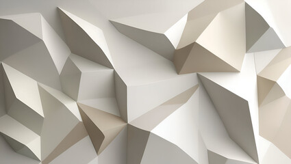 Obraz premium A contemporary geometric background with subtle, angular shapes in muted neutral hues, exuding simplicity, elegance, and a tranquil atmosphere.