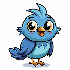 cartoon bird with a sign