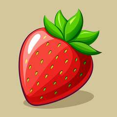 Obraz premium strawberry vector illustration