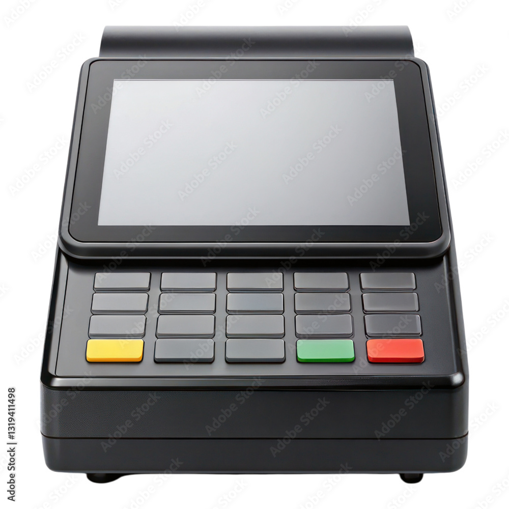 Poster sleek point of sale terminal with touchless technology for efficient transactions
