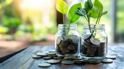 Obraz premium Growing Money: Financial Growth and Investment Concept