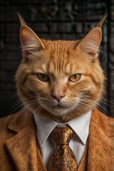 Whisky and Fur: The Feline Gangster Who Ruled the Speakeasies, portrait, vintage, mafia, 1920, clothing, mob boss, al capone, fashion, tuxedo