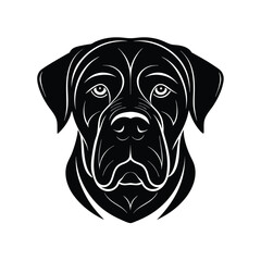 Cute spanish mastiff head silhouette vector