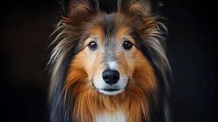 Fototapeta premium Adorable Longhaired Dog Portrait