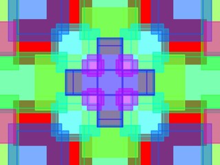 A hand drawn abstract colorful background with Intersection colors and light effect