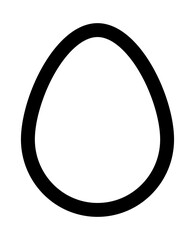 vector icon of a simple egg shape.