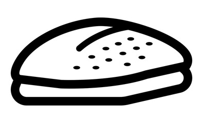 icon of a boneless chicken thigh.