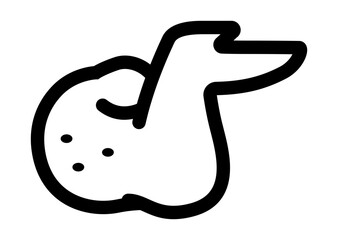 icon of a chicken wing with an attached drumette.