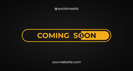 coming soon loading bar social media post design banner trendy template
