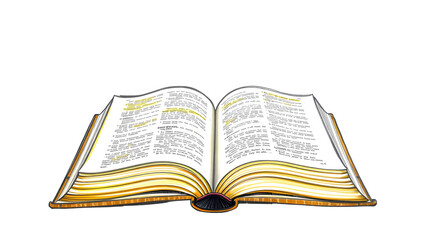 Bible with golden pages